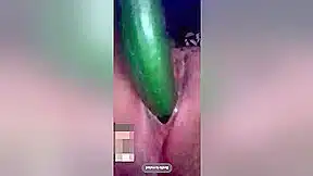 Amazing Sexy Babe Masturbate With Cucumber For Intense Orgasm
