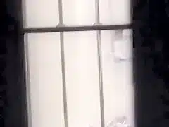 Cute chubby girl dresses after shower