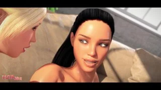Futa3dX – Big Dicked Futa Blonde Shoves Her Huge Cock In Busty Brunette