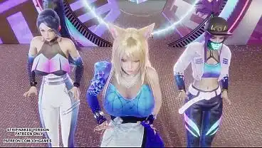 [MMD] KPop Demon Hunters – HUNTRX – Golden Ahri Akali Kaisa Sexy Kpop Dance League of Legends Hentai Uncensored 4K 60FPS