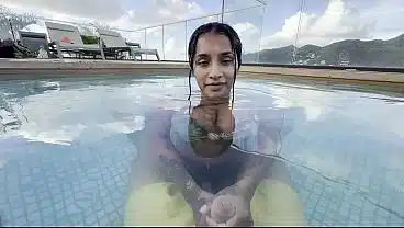 MY BUSTY WIFE GIVES ME A BLOWJOB BY THE HOTEL POOL WHILE PEOPLE WATCH US—YASMINA KHA.