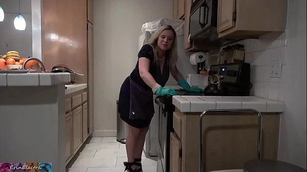 Stepmom helps stepson make a sex tape for