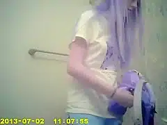 teen 18+ punk girl spied as she dresses