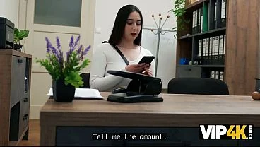 VIP4K. Sexy girl Seduced a Loan agent