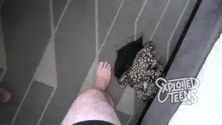 Watch this sassy 18-year-old beauty suck a fat cock
