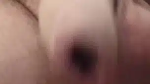 Peeing in the toilet close-up.