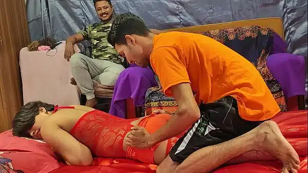 How cute and passionate! sexy threesome DESI XXX FILM